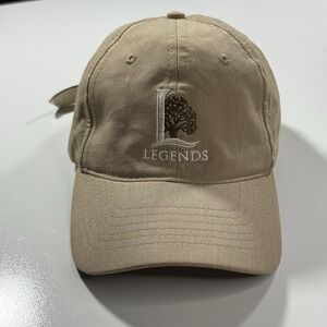 Legendary Headwear Mens Khaki Tan Legends Tree Logo Baseball Cap Strapback Hat